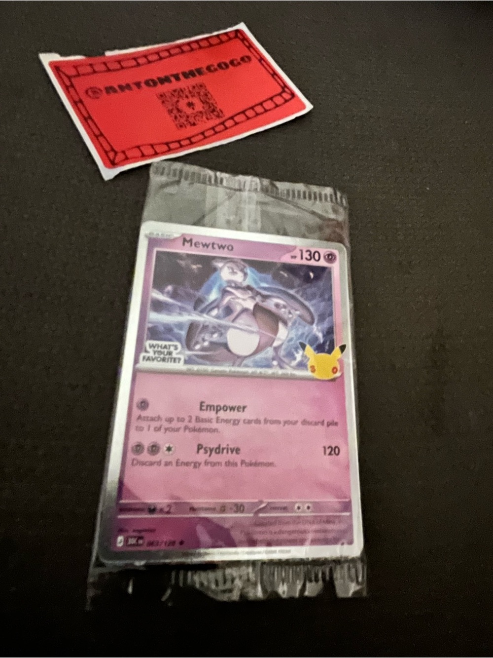 Pokemon Mewtwo 063/128 30th Anniversary Target Exclusive Promo SEALED